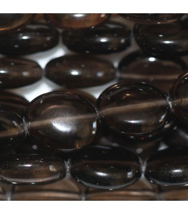 Smoky quartz 10x8 mm flat oval - BeauMonde Bijoux