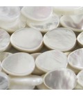 BeauMonde Bijoux - Nacre blanche 10X14 mm goutte plate Indonésie
