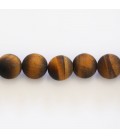Tiger eye 10 mm matte round bead - BeauMonde Bijoux