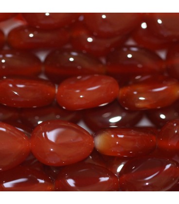 Agate red 8x10 mm flat drop - BeauMonde Bijoux