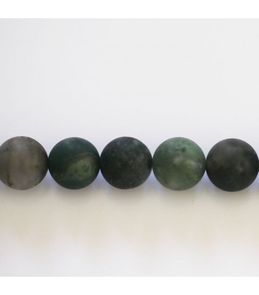 Agate foam 10 mm round matte bead Africa - BeauMonde Bijoux