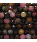 Tourmaline multi 4 mm faceted round bead - BeauMonde Bijoux