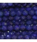 Lapis lazuli 4 mm round faceted bead quality A Afghanistan