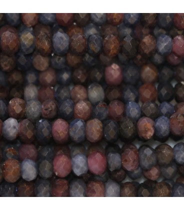 Sapphire multi 2x3 mm faceted washer - BeauMonde Bijoux