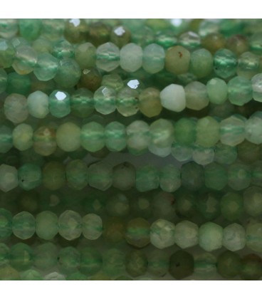 BeauMonde Bijoux - Chrysoprase 2x3 mm environ rondelle facettée A Brésil