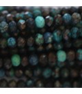 Chrysocolle 2x3 mm rondelle facettée A+ Pérou
