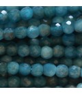 Apatite 4 mm perle ronde facettée A Madagascar