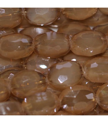 Glass bead 9x12 mm oval faceted - BeauMonde Bijoux