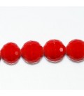 Perle en verre 12 mm ronde facetté fines facettes