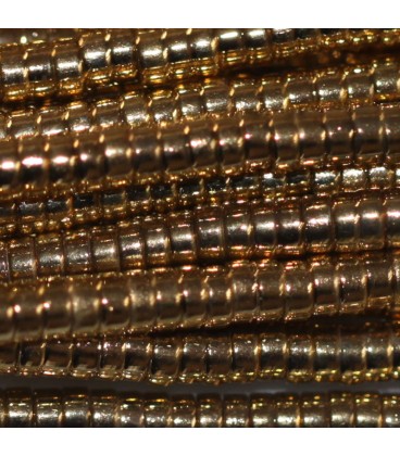 BeauMonde Bijoux - Hématite dorée 2x1 mm environ rondelle heishi foncé