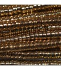 BeauMonde Bijoux - Hématite dorée 2x1 mm environ rondelle heishi foncé