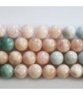Multi stones 8 mm round bead arranged by colors