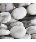 Howlite blanche 10x14mm ovale plat A Canada