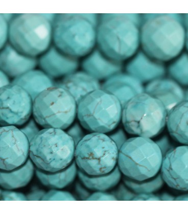 Howlite 8 mm round faceted - BeauMonde Bijoux