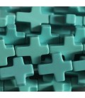 Mother-of-pearl 9X11 mm cross (mother-of-pearl powder and tinted resin)