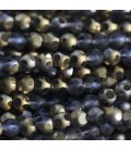 Glass bead 4 mm round matte/shiny large facets