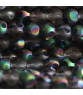 BeauMonde Bijoux - Perle verre 4 mm ronde mat/brillant grandes facettes
