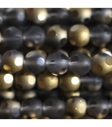 BeauMonde Bijoux - Perle verre 6 mm ronde mat/brillant grandes facettes