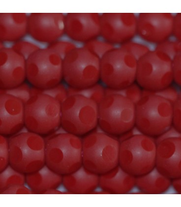 Glass bead 5/6 mm round matte/shiny large facets - BeauMonde Bijoux