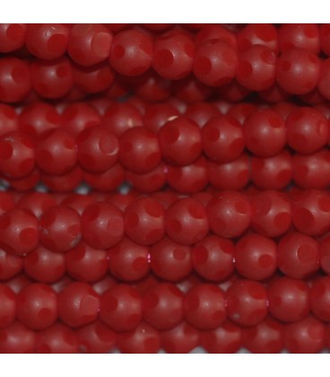 BeauMonde Bijoux - Perle verre 4 mm ronde mat/brillant grandes facettes