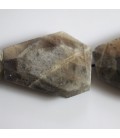 Labradorite 35x25 mm environ hexagonal facetté AB Afrique