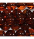 Ambre baltique 8 mm perle ronde cherry trou 0.8 mm (utiliser élastique 0.7mm)