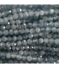 Aigue marine 2 mm perle ronde facettée A Brésil