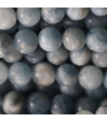 Aquamarine 8 mm matte round bead - BeauMonde Bijoux