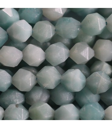 BeauMonde Bijoux - Amazonite 8 mm perle ronde facettée (grandes facettes) Chine