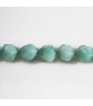 Amazonite 10 mm round faceted bead (large facets) - BeauMonde Bijoux