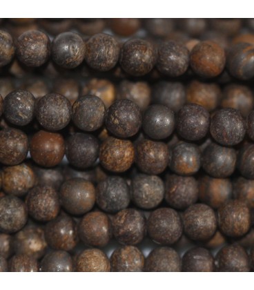 Bronzite 4 mm matte round bead - BeauMonde Bijoux