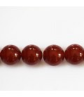 Carnelian 12 mm round bead (red agate) A Brazil - BeauMonde Bijoux