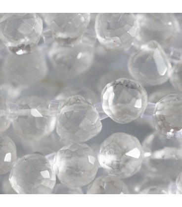 BeauMonde Bijoux - Cristal de roche 8x7 mm environ goutte facettée percée haut A Brésil