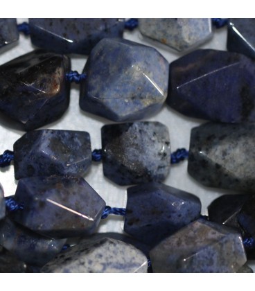 Dumortierite about 14x10 mm carved nugget - BeauMonde Bijoux