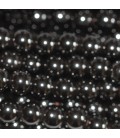 Hématite 6 mm environ perle ronde magnétique