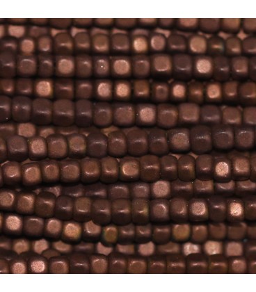 Hematite 2x2 square rounded copper matte - BeauMonde Bijoux