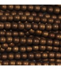 Hematite 3mm round copper matte bead