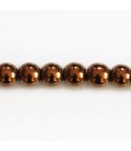 Hematite 8 mm copper round bead - BeauMonde Bijoux