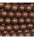 Hematite 6 mm round matte copper bead