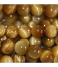 Oeil de tigre golden 6 mm environ perle ronde AA Afrique du Sud