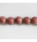 Rhodonite 10 mm round pearl solid color - BeauMonde Bijoux