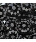 perle médaillon 14 mm facetté motif fleur