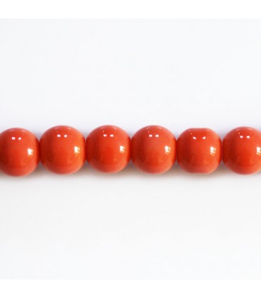 Glass bead 8 mm round - BeauMonde Bijoux