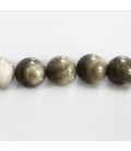 Jasper 10 mm round bead beige supported