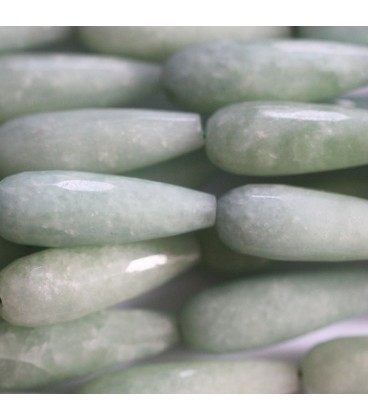 Jade 10x30 mm faceted drop Burma - BeauMonde Bijoux