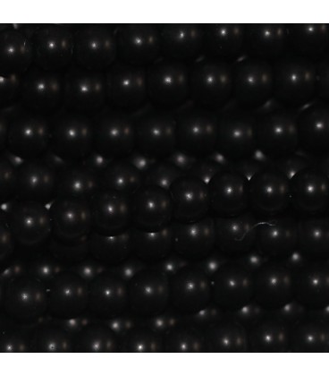 BeauMonde Bijoux - Onyx 3 mm perle ronde mat A Brésil