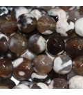 Agate 6 mm perle ronde facettée