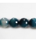 Agate 14 mm perle ronde facettée
