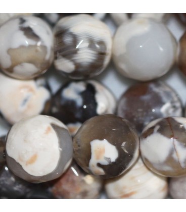 BeauMonde Bijoux - Agate 8 mm perle ronde facettée