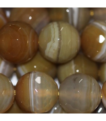 BeauMonde Bijoux - Agate 10 mm perle ronde facettée